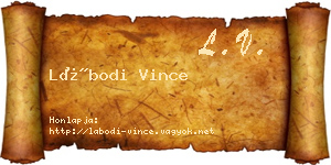 Lábodi Vince névjegykártya